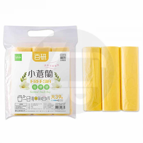 C0873-百研小蒼蘭新料垃圾袋大3入39張