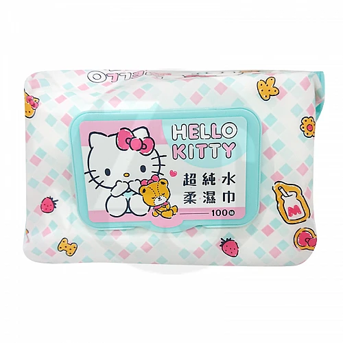 Hello Kitty 超純水柔濕巾100抽(加蓋)