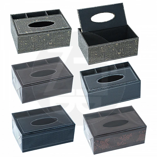 13052-1+3木質皮革面紙盒(大)