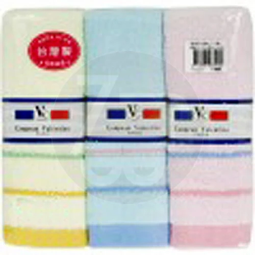 V3402-3 彩條毛巾(3入)