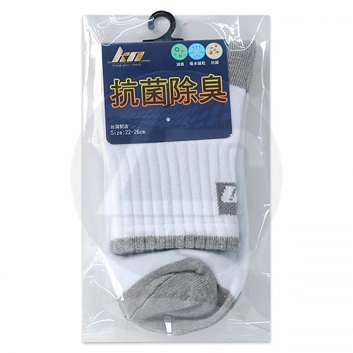 KN4202-抗菌除菌1/2運動襪
